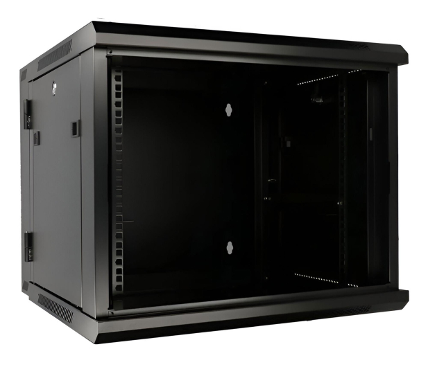 Extralink Szafka wisząca rack 6U 600x600 czarna dwusekcyjna EX.12929 - 1323213 - zdjęcie 2